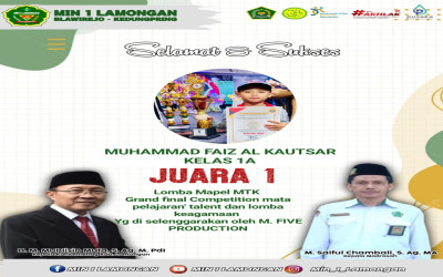 Siswa MIN 1 Lamongan Raih Juara 1 Lomba Matematika